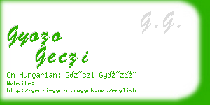 gyozo geczi business card